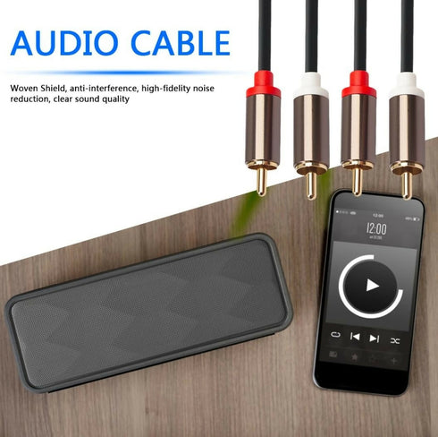 2RCA To 2 RCA Male To Male Audio Cable